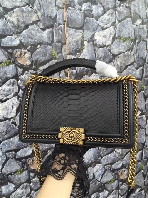 chanel boy bag snake skin|Chanel bags for boys.